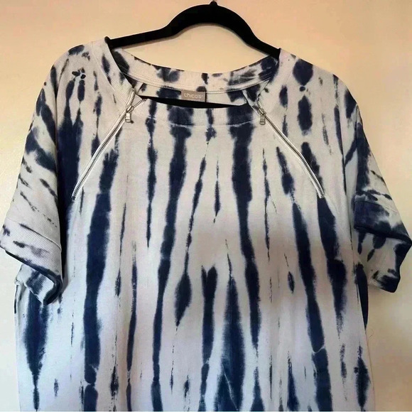 Chico’s French Terry Tye Dye Short Sleeve Dress - Picture 2 of 8